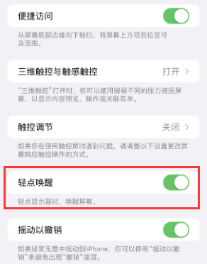 泊头苹果授权维修站分享iPhone轻点无法唤醒怎么办